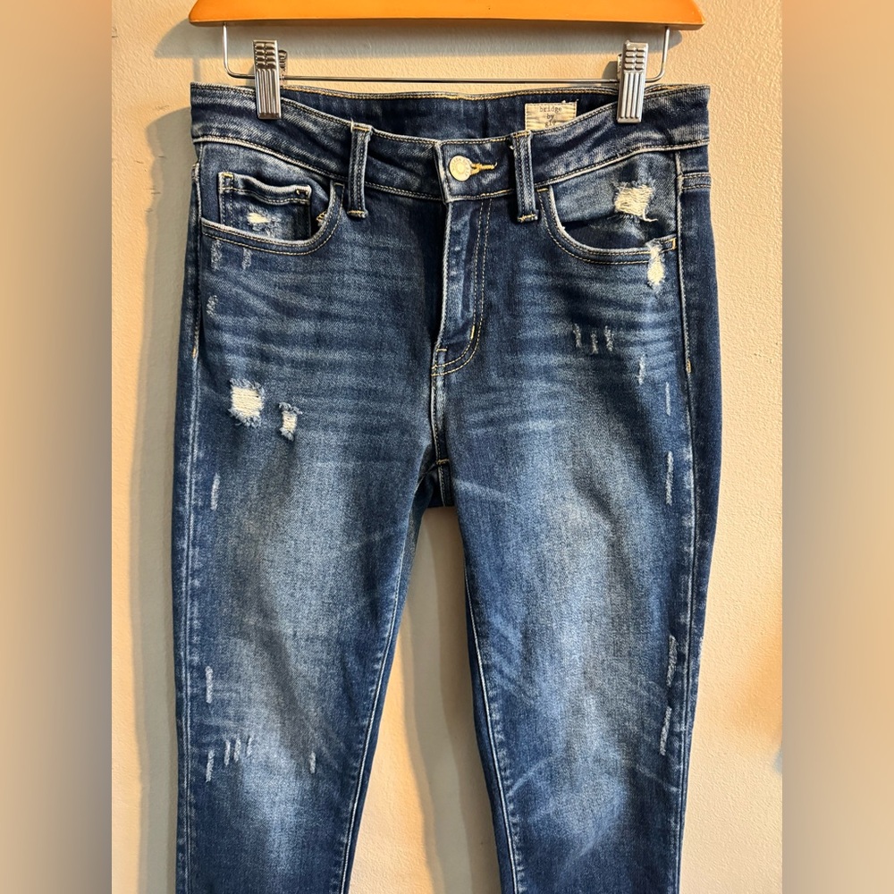 Bridge by gly Mid-Rise Skinny Stretch Jean in spring blossom size 27 - Picture 6 of 8